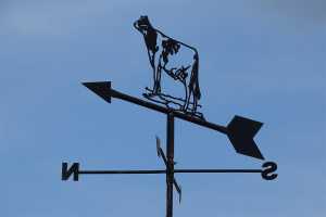 Windwijzer met koe ornament